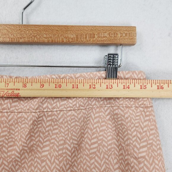 Ann Taylor LOFT Skirt Womens 8 Pink Tan Cotton Blend Pencil Knee Length NEW - Picture 3 of 10